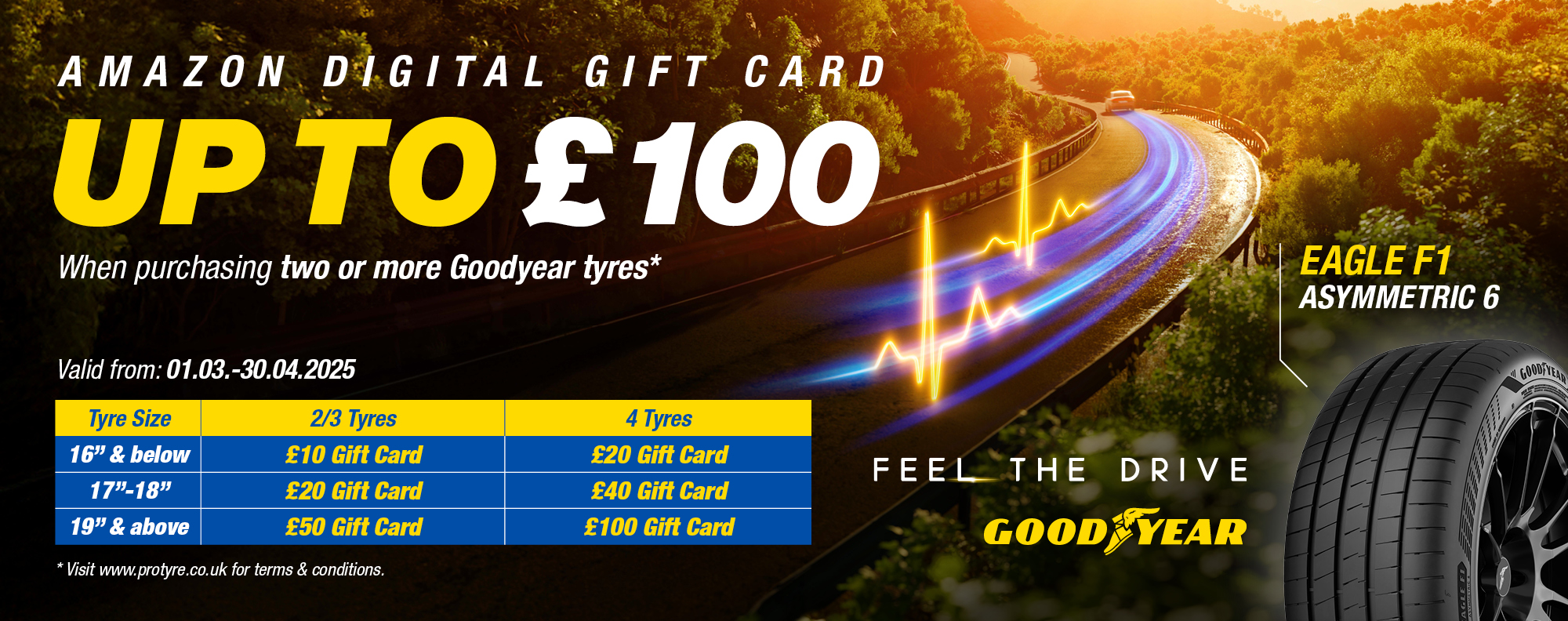 Buy Goodyear Tyres Online | Get up to £40 off in November | Protyre