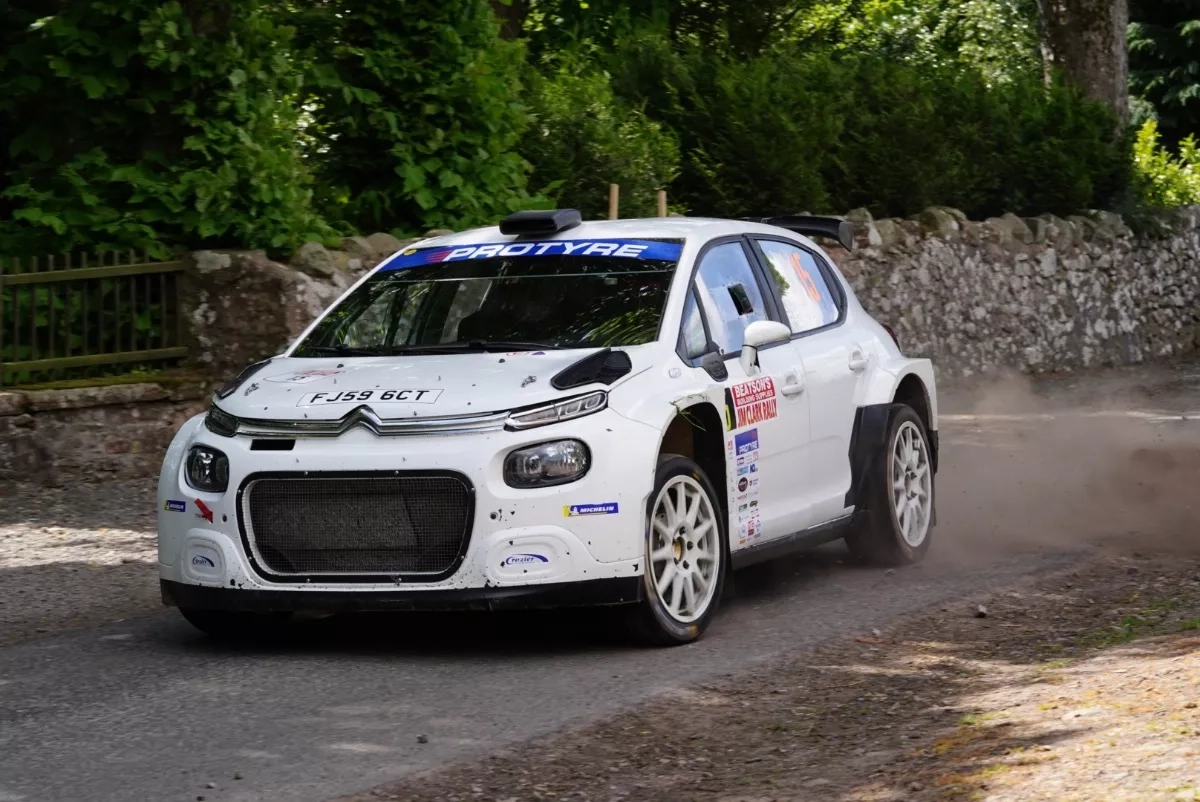 James Ford flies to Protyre MSUK Asphalt Rally Championship maximum points on the Jim Clark Rally