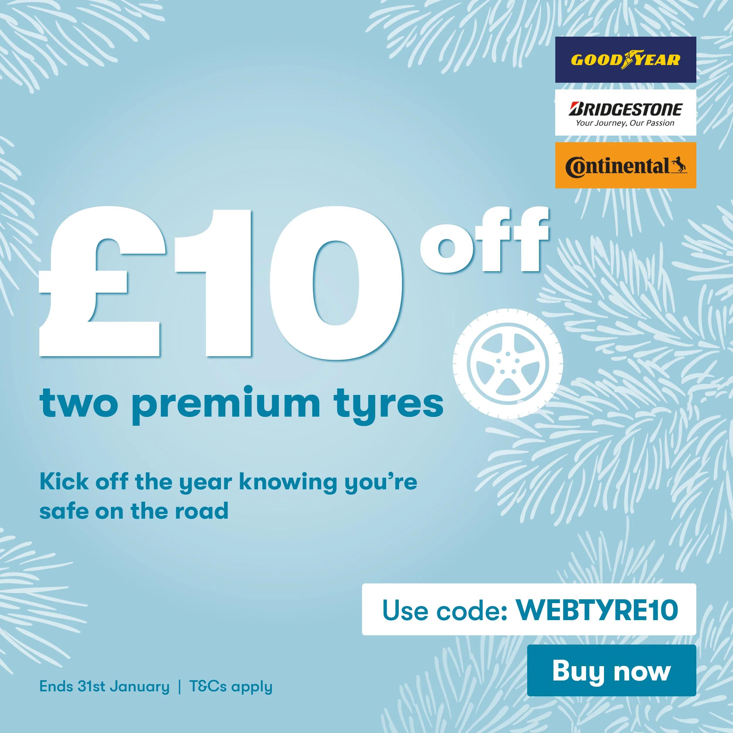 Goodyear, Bridgestone and Continental tyre promo