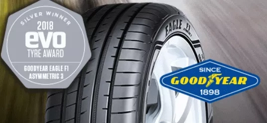 Goodyear Eagle F1 Asymmetric 3 Wins Evo Silver Award