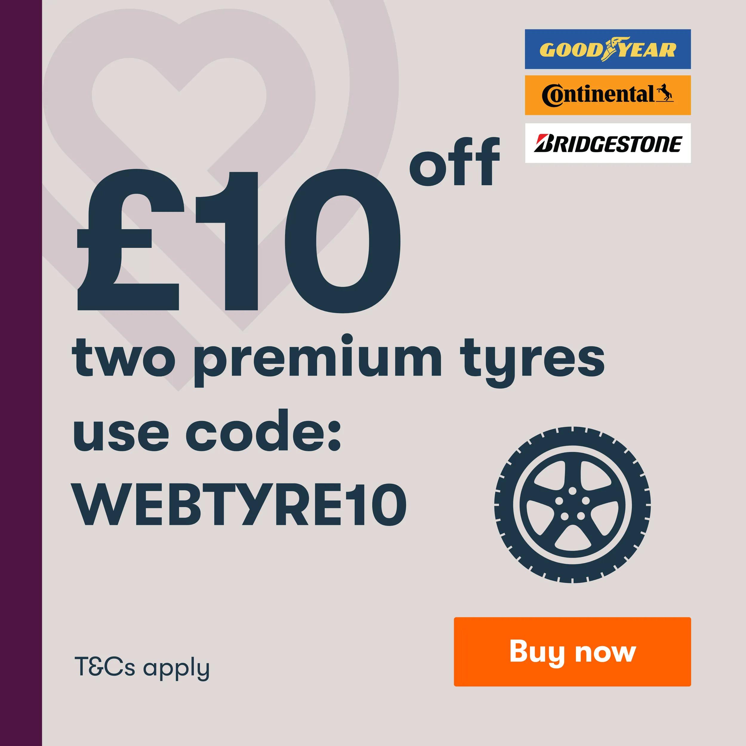 Goodyear, Bridgestone and Continental tyre promo