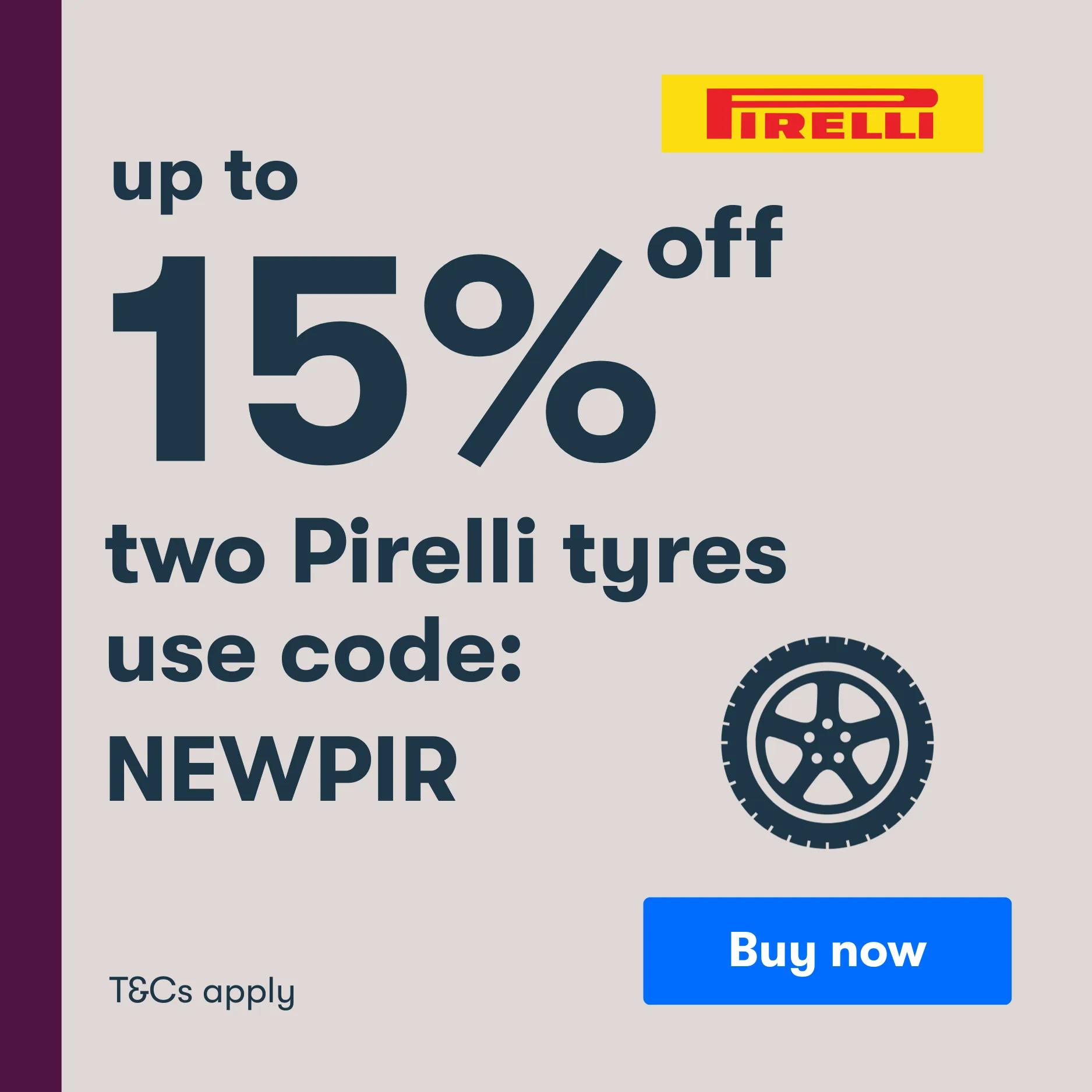 Pirelli tyres promo offer