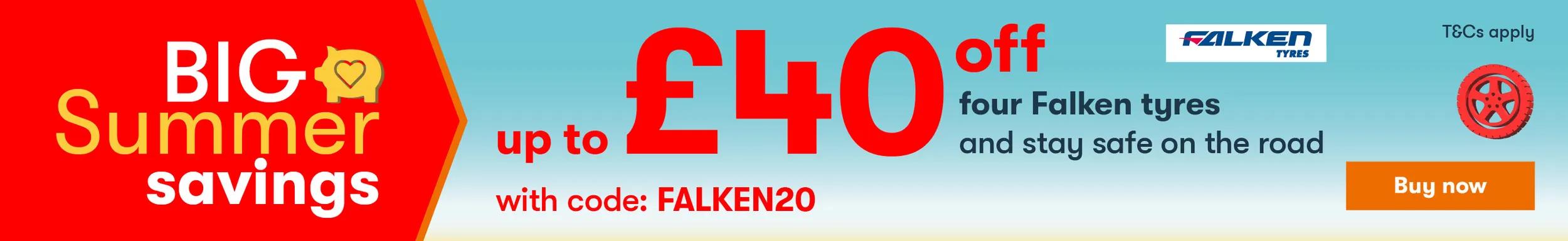 £20 off 2 falken WITH CODE FALKEN20