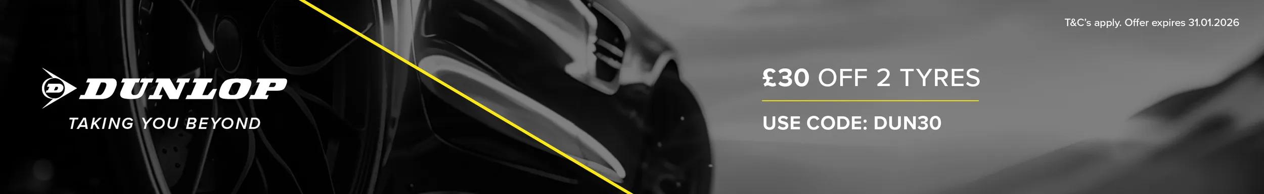 Up to £40 OFF FOUR TYRES 